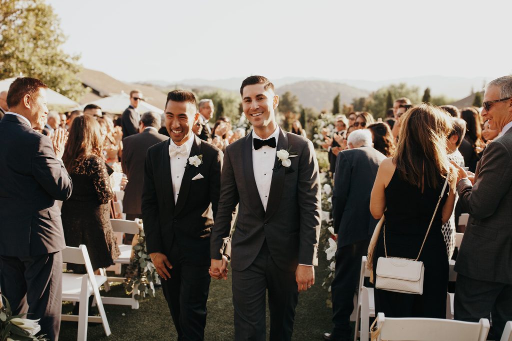 Newlyweds Justin & Jo was greeted with love by friends and family during the wedding organized by Amazae Events Wedding Planner San Jose California