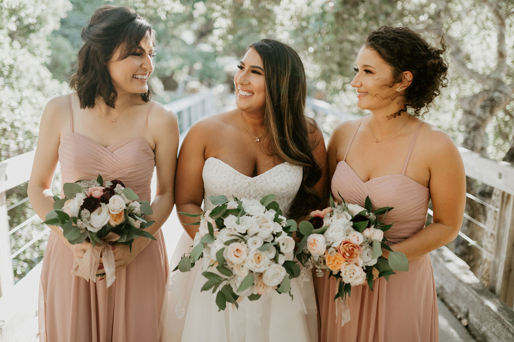 Bride and bridesmaids in a wedding designed by Amazáe Events