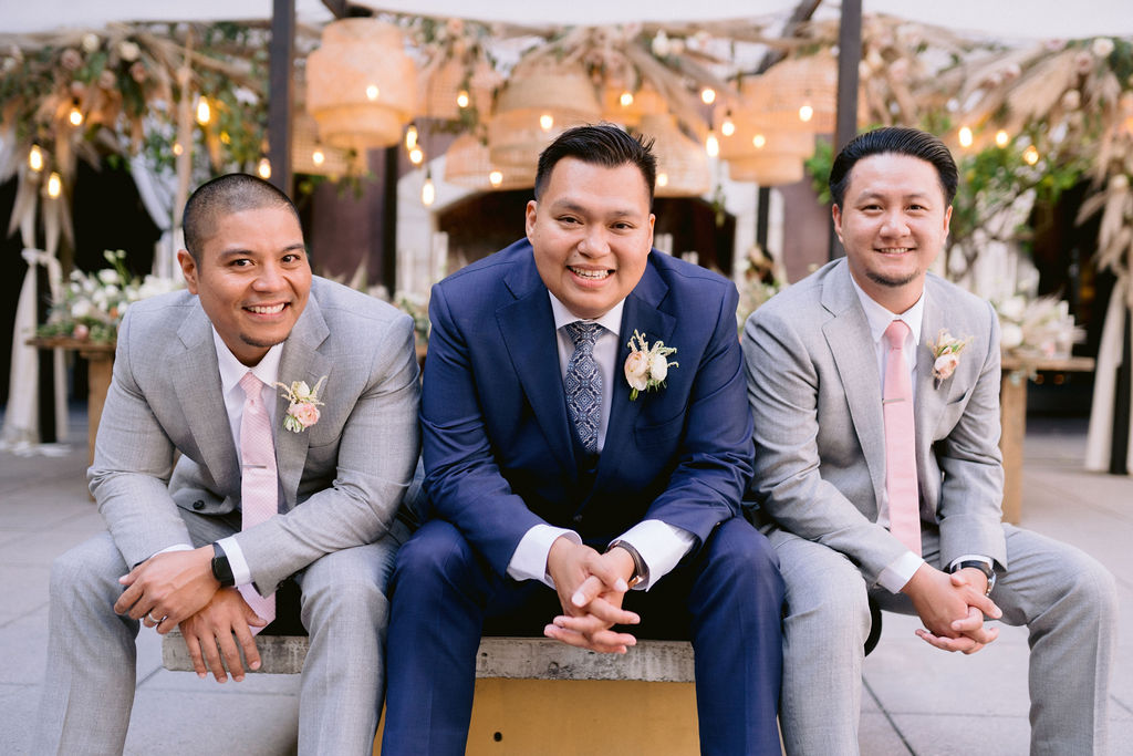 Groomsmen at a wedding in San Jose, CA which was planned and designed by Amazáe Events
